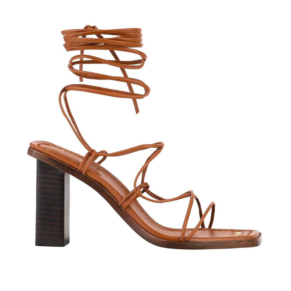 Frame Denim Brown Strappy Heels